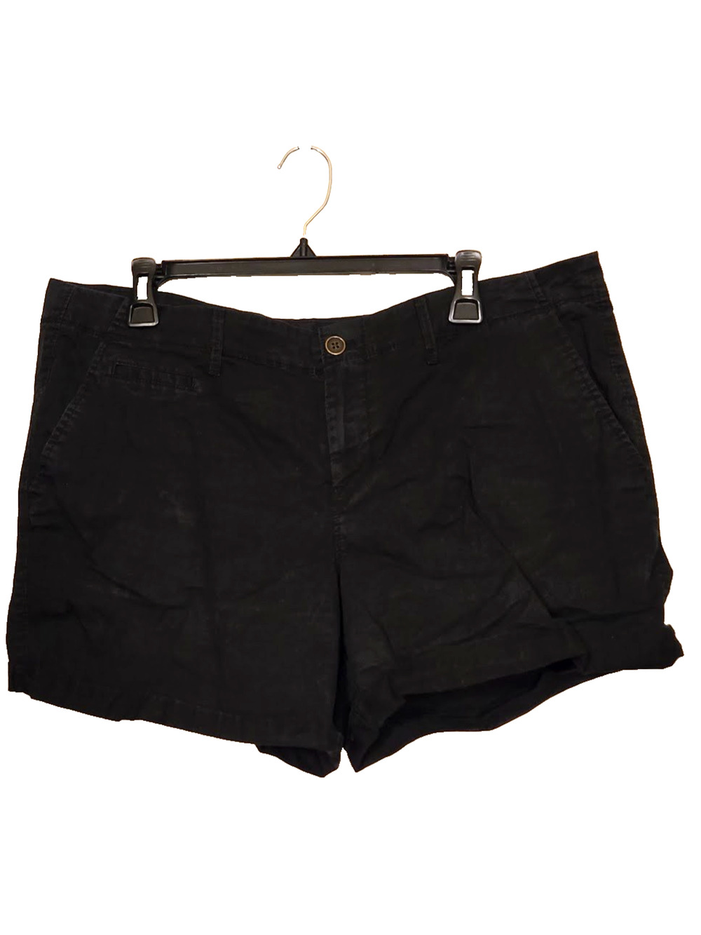 EUC Old Navy Black Cotton Blend Chino Shorts Multiple Pockets - Women's Size: 14
